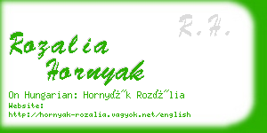 rozalia hornyak business card